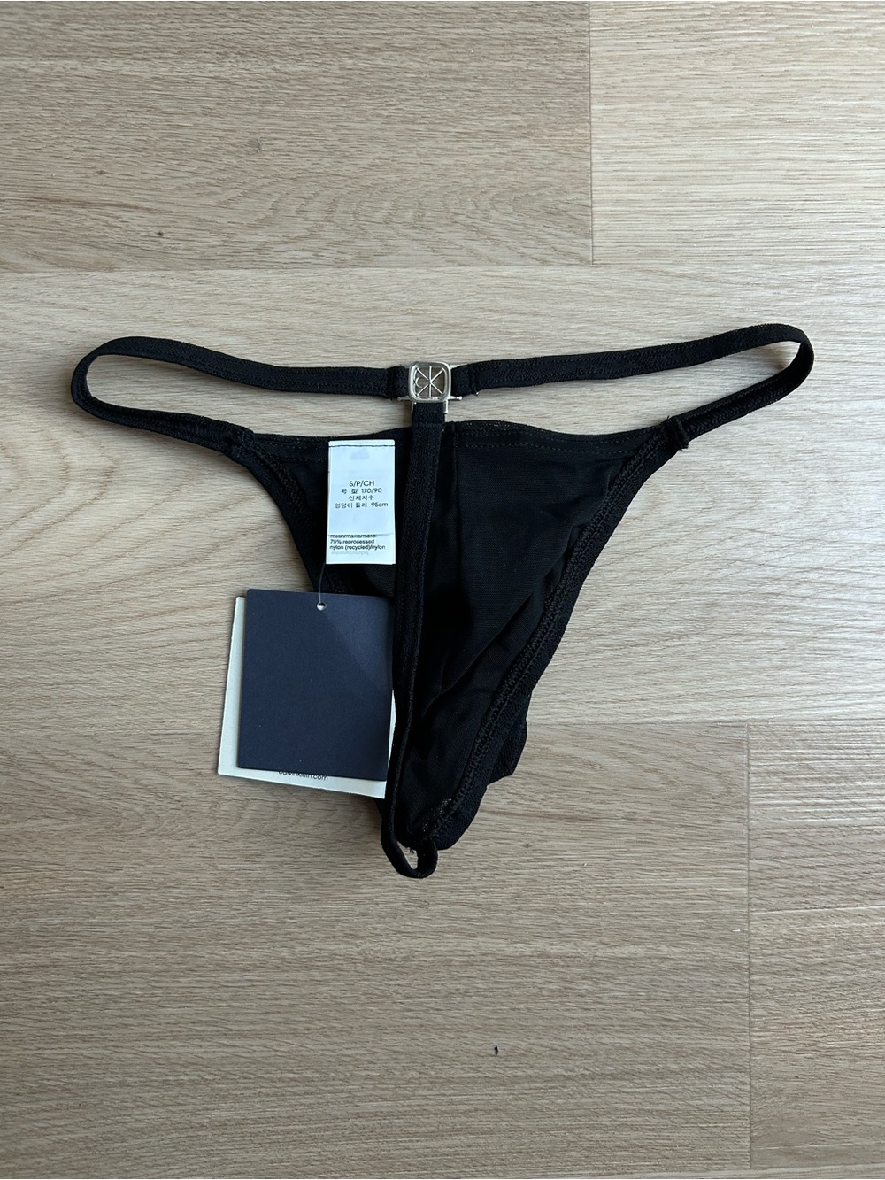 Calvin Klein | Sculpt Lace String Thong in Black (Small) - Picture 3 of 16